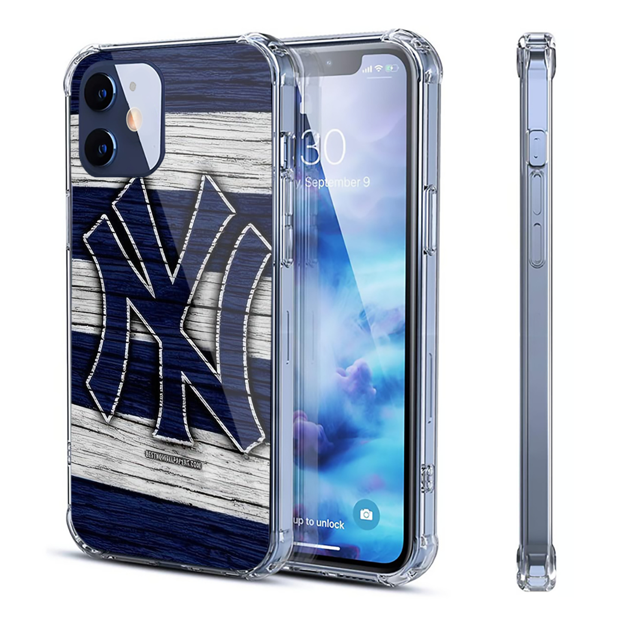 New York Yankees 187 Clear IPhone 12 Case – Soft TPU With UV Print – Enhanced Drop Protection, Precise Fit, Anti-Fingerprint, Customizable Design, Scratch-Resistant, Yellow-Resistant